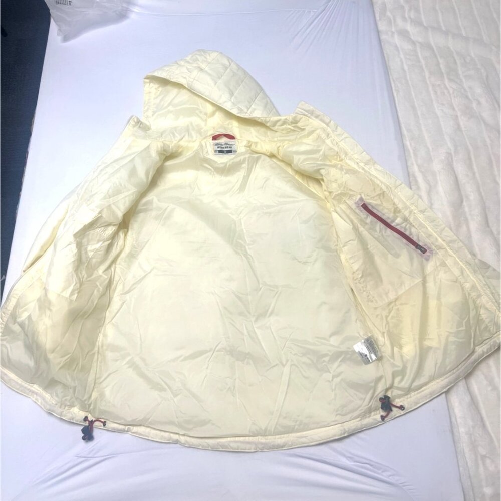 Eddie Bauer Beige Jacket Women's Matterhorn Workwear Hooded lightweight Size M - Picture 3 of 8
